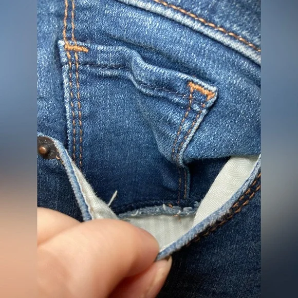 Abercrombie & Fitch Dark Blue Distressed Skinny Jeans - Picture 6 of 10